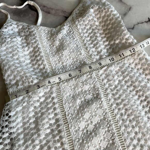 Abercrombie & Fitch White Eyelet Lace Mini Dress XS - Picture 10 of 12